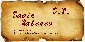 Damir Malešev vizit kartica